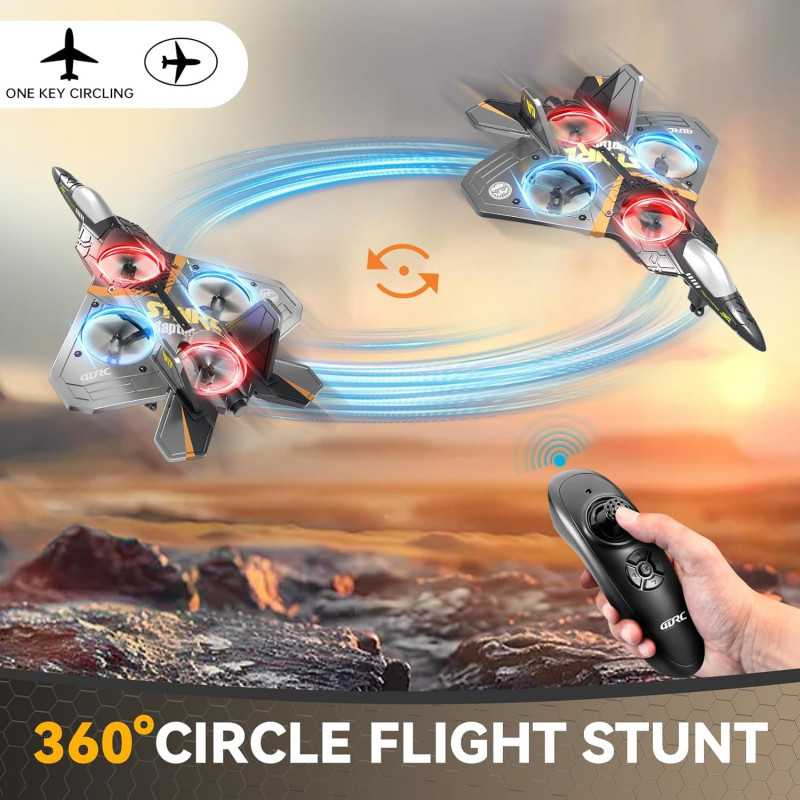 4DRC V17 RC Airplane for Kids & Adults – 360° Flip Fighter Jet Toy