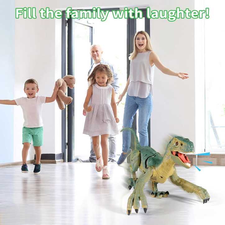 VERTOY Remote Control Walking Velociraptor Dinosaur Toy with Light & Sound - Birthday Gift for Kids 3-12 Years VERTOY Remote Control Walking Velociraptor Dinosaur Toy with Light & Sound - Birthday Gift for Kids 3-12 Years