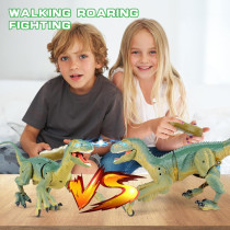 VERTOY Remote Control Walking Velociraptor Dinosaur Toy with Light & Sound - Birthday Gift for Kids 3-12 Years