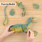 Dino télécommandé VERTOY - Grand Vélociraptor lumineux et sonore, cadeau idéal 3-12 ans