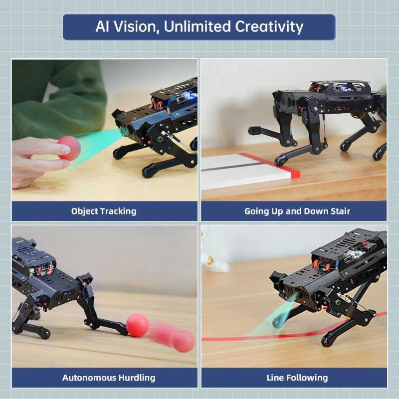 PuppyPi Robot Dog with ChatGPT AI, ROS, SLAM & Raspberry Pi 5 Kit