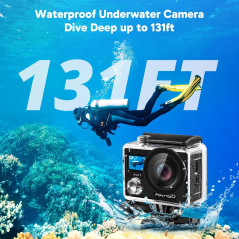 AKASO Brave 4 4K30fps WiFi Action Camera | Waterproof, EIS, 2 Batteries