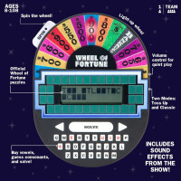 Educational Insights Wheel of Fortune Handheld Electronic Game – Classic Word Puzzle Challenge for Ages 8+