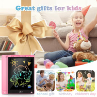 KTEBO® 2 Pack 10 LCD Writing Tablets for Kids, Electronic Drawing & Doodle Boards, Ages 3-8, Pink & Blue