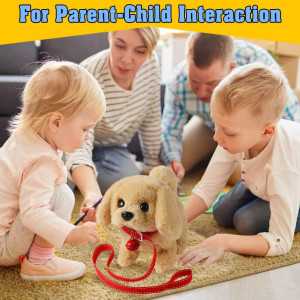 Interactive Plush Golden Retriever Toy Puppy – Walks, Barks & Wags Tail
