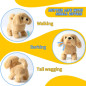 Jouet Peluche Golden Retriever Électronique Interactif - Marche, Aboye, Remue la Queue, Compagnon Enfants
