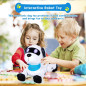 Yiman Programmable Remote Control Robot Dog Toy with LED Eyes, Interactive Dancing Stunt Pet for Kids 3+ (Pink)