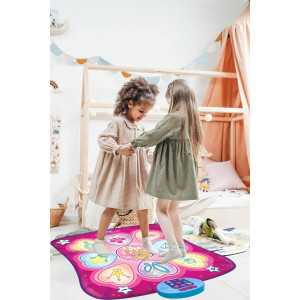 Tapis de danse SUNLIN avec LED, musique intégrée, volume réglable, 3 niveaux de difficulté (3-12 ans)
