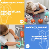 Kits Scientifiques STEM pour Enfants - 420+ Projets, 35 Composants Électroniques, Cadeau Éducatif 3-12 ans