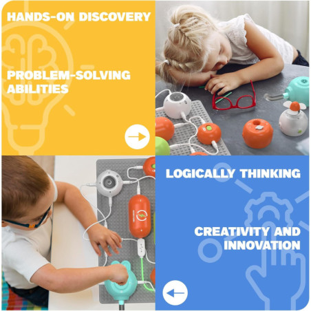 STEM Science Kits for Kids Ages 3-12 - Electronics Exploration with 420+ Projects & 35 Circuit Parts