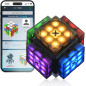 Connect | Cube Robot IA Auto-Mélangeant & Cube Intelligent, 10 Puzzles, Solveur Rapide, Musique, Expérience X-Mars