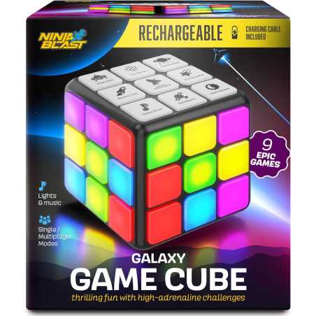 Rechargeable Game Activity Cube with 9 Brain & Memory Games – Toys for Kids Ages 6-12 – Birthday Gift Idea