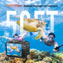 Caméra Action 4K 60FPS 48MP Étanche 50FT WiFi Écran Tactile