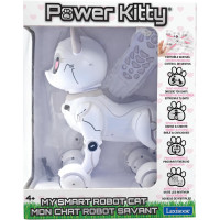 LEXiBOOK Power Kitty® Remote Control Programmable Robot Cat with Light & Sound, White/Pink - KITTY01
