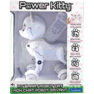 LEXiBOOK Power Kitty® Remote Control Programmable Robot Cat with Light & Sound, White/Pink - KITTY01