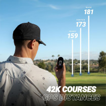 Blue Tees Golf Ringer - Magnetic GPS Range Finder with Touch Screen