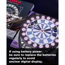Fléchettes Électroniques avec Écran Lumineux et 12 Fléchettes