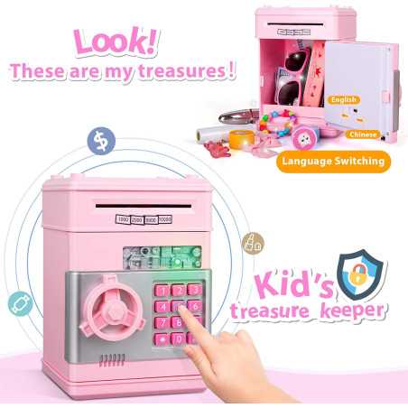 Kids Electronic Piggy Bank ATM – Birthday Gift for Girls Age 5-10