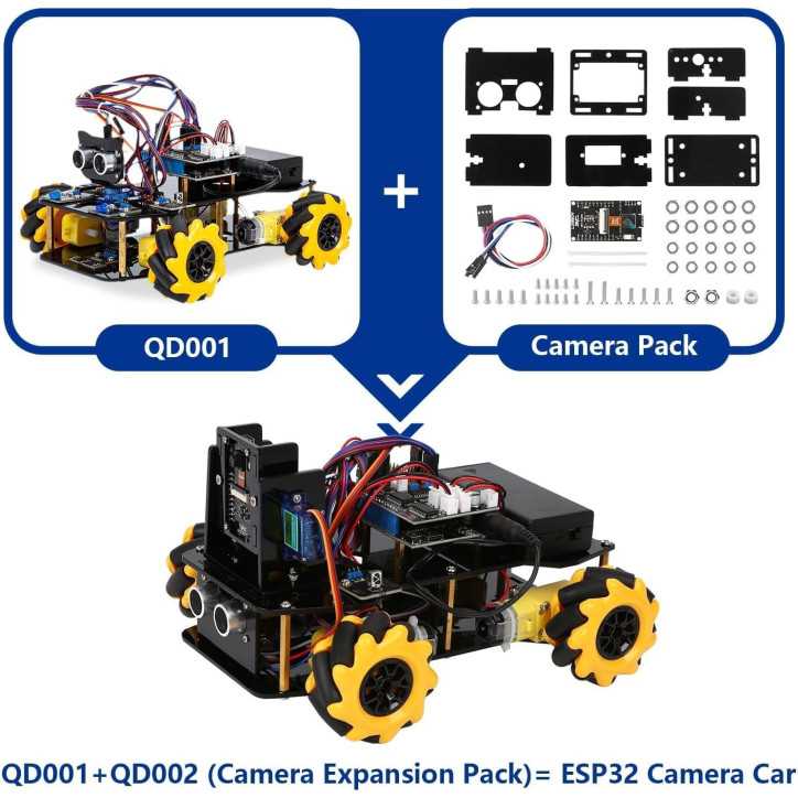 Kit robotique ACEBOTT avec caméra HD : exploration, programmation et créativité à 360° Kit robotique ACEBOTT avec caméra HD : exploration, programmation et créativité à 360°