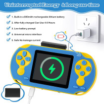 Console de jeux 16 bit portable 230 jeux HD intégrés - Bleu