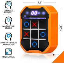 Jeu Électronique Tic-Tac-Toe 3-en-1 avec Effets Sonores