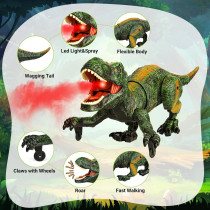 Dino Télécommandé Enfant 3-7 ans - Jouet RC Lumière & Son