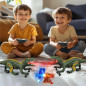 Relive the age of giants with this animated T-Rex, fossil remote & built-in demo shows