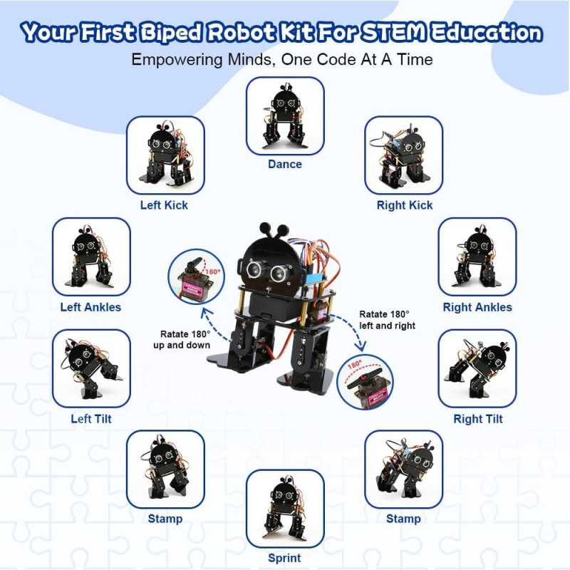 Bionic Biped Robot Kit for Kids 12-16 | STEM Robotics & Coding Toy