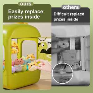 Home skill challenge: dinosaur claw machine with lights, sounds & 3 joysticks for tons of fun