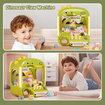 64 PCS Kids Dinosaur Claw Machine Toy with Sound & Lights - Perfect Gift