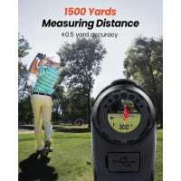 Master your course with this laser GPS rangefinder, adjustable slope & long-lasting USB-C battery