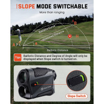 Golf Rangefinder with Slope 1500 Yards - High Precision, USB-C Rechargeable