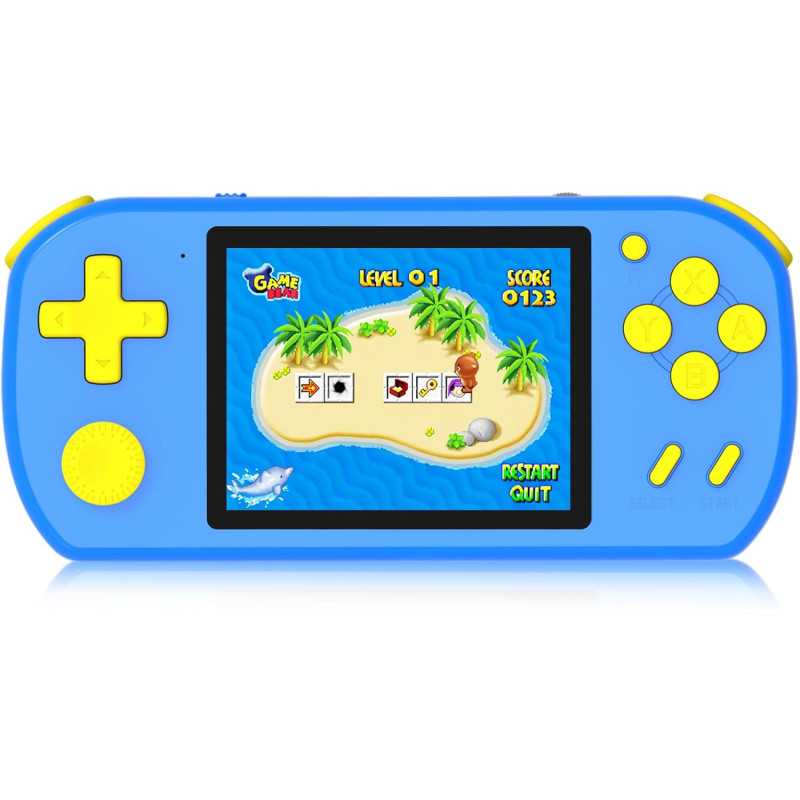Console Portable Enfants 218 Jeux Rétro Préinstallés Bleu