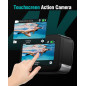Kit complet : caméra d’action 4K avec Wi-Fi, accessoires, SD 64Go et batteries incluses