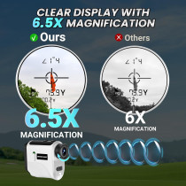 Overmont Télémètre Golf 1200y Slope Rechargeable 6.5x