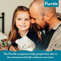 Purrble Companion: Calming Plush Toy with Heartbeat & Soothing Purr
