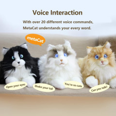 metaCat Persian Robot Cat – Interactive Pet with Voice, Heartbeat & Animation