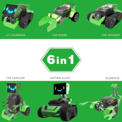 Robot Programmable Qoopers 6-en-1 avec Télécommande et Capteurs
