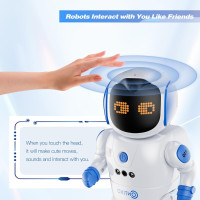 Un petit génie qui vous suit au doigt : Contixo R10A, programmable, dansant et musical – 50+ actions, recharge USB