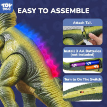 STEAM Remote Control Dinosaur Toy with Light, Sound & Dancing Robot