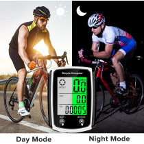 Compteur vélo filaire LCD MPH/KM/h avec fonctions multiples