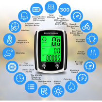 Compteur vélo filaire LCD MPH/KM/h avec fonctions multiples