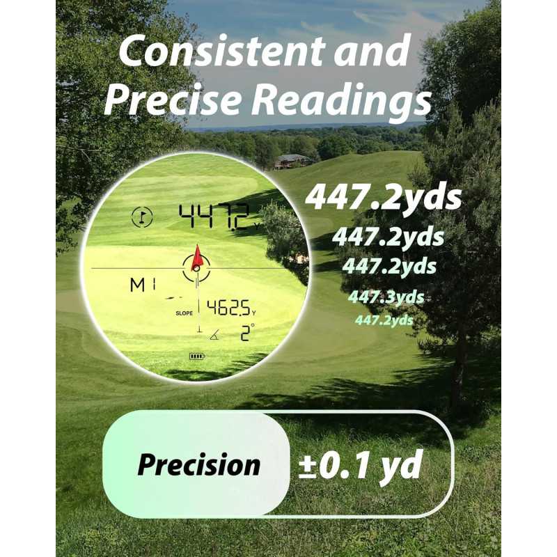 Gogogo Sport Vpro ZeroIn Golf Range Finder 2500 Yards with Slope