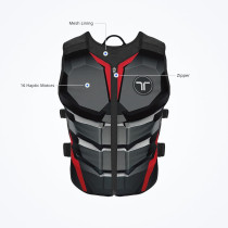 TactSuit Air Onyx: Lightweight Wireless Haptic VR Vest with 16 Motors