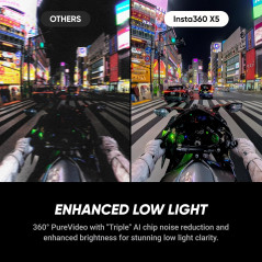 Insta360 X5 Essentials : Caméra 8K 360° Étanche & Stabilisée