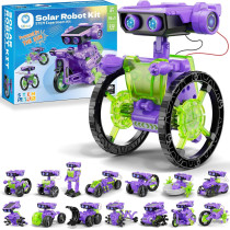 Sillbird Solar Robot Kit STEM Toy for Boys 8-12 | 15-in-1 DIY Set