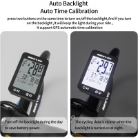 Wireless GPS Bike Computer with Auto Start/Stop & Waterproof IPX7