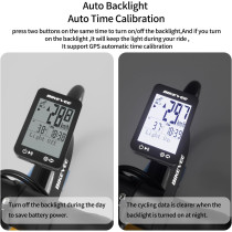 Wireless GPS Bike Computer with Auto Start/Stop & Waterproof IPX7