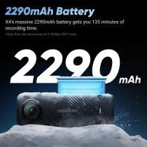 Insta360 X4 Bundle - Caméra Action Étanche 8K 360° 135min