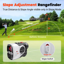 Golf Laser Rangefinder with Slope, 1500Y Range & 7X Magnification